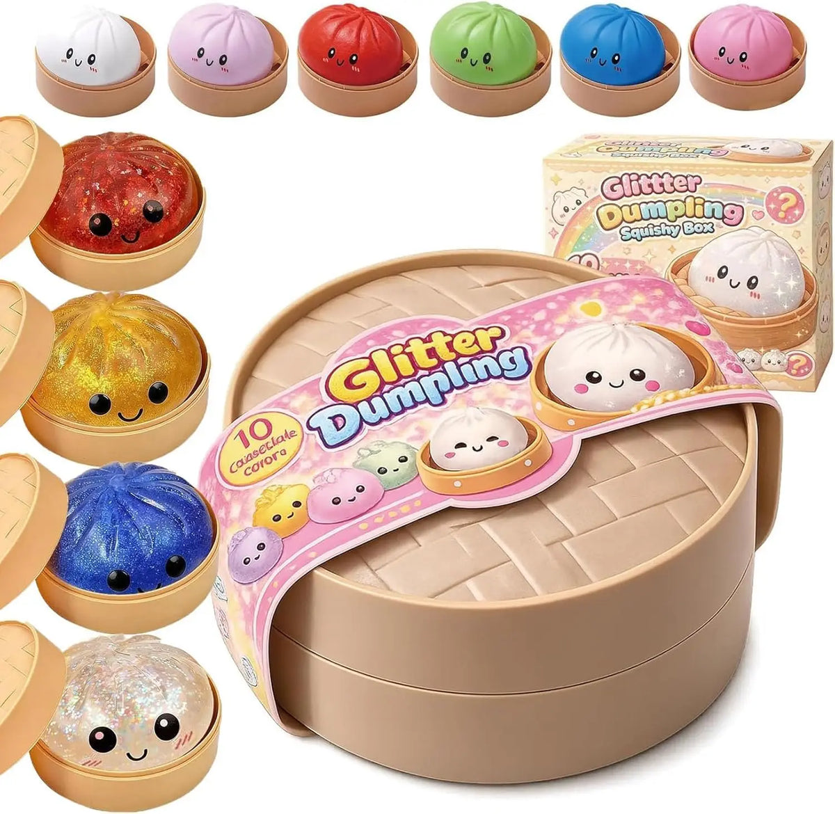 Mystery Glitter Dumpling Squishy