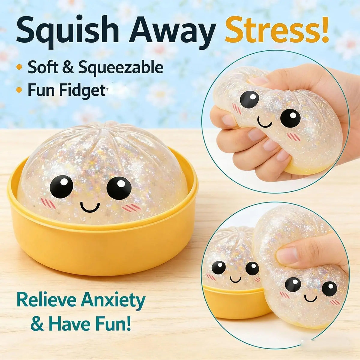 Mystery Glitter Dumpling Squishy